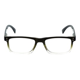 M Readers 104 Rectangular Reading Glasses +2.25 Black Olive Green Men Women Stylish Fashion Unisex Trendy Eyeglasses w/Case