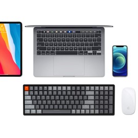 Keychron K4 Wireless Bluetooth/USB Wired Gaming Mechanical Keyboard, Compact 100 Keys RGB LED Backlit Gateron Brown Switch N-Key Rollover, Aluminum Frame for Mac Windows, Version 2