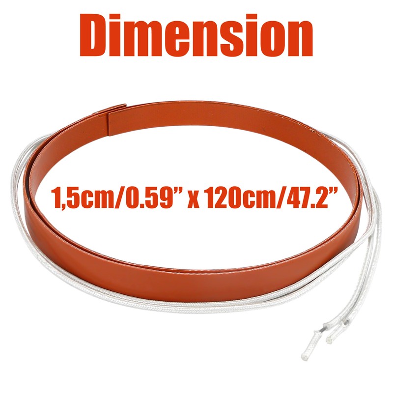 12V Silicone Heater Strip 1.2m 90W for Windshield Screen Wiper