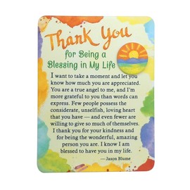 Blue Mountain Arts Miniature Easel Print with Magnet "Thank You for Being a Blessing in My Life" 4.9 x 3.6 in., Sweet "Thank You" Gift to Express Gratitude to Someone Who Is a True Angel to You