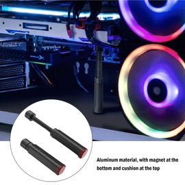 kingsea 1pc Gpu Holder, Graphics Card Holder, Video Card Sag Holder Bracket, Adjustable 72 mm ~ 117 mm Graphics Card Holder, Top with Soft Cushion Bottom with Magnet Graphics Card Holder