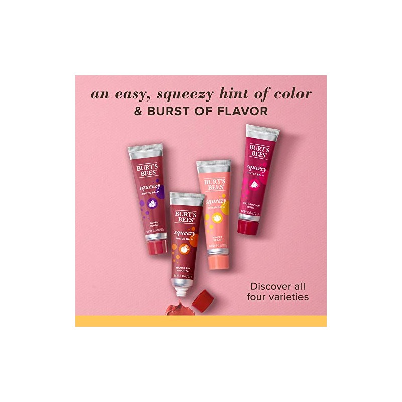 BURTS BEES Watermelon Rush Squeezy - Bálsamo labial tintado, 12.1