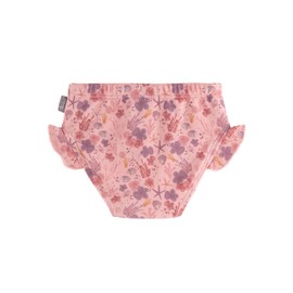 Sterntaler Swimming Trunks with Coral Print and Valances - UV Protection 50+ Baby Swimming Trunks with Nappy Insert up to Size 86/92 - Girls' Swimming Trunks with Practical Cord for Width Adjustment,
