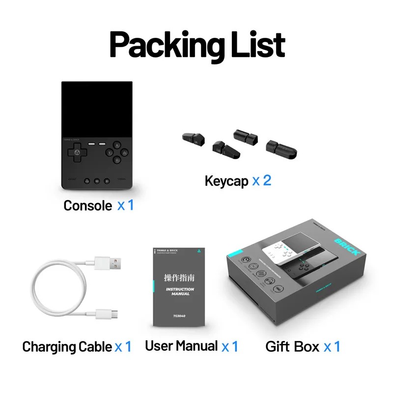 TRIMUI BRICK Handheld Game Console 3.2 Inch IPS Screen Mini
