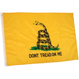 Rhungift 3X5 Gadsden Flag Don't Tread On Me .Yellow Snake Flags Breeze Vivid Color and UV Fade Resistant - Brass Grommets