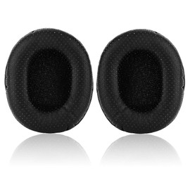 JECOBB Replacement Earpads for Audio-Technica ATH M50X M40X M30X M20X Professional Studio Monitor Headphones with Protein Leather & Memory Foam Ear Cushions (Black/Hole)