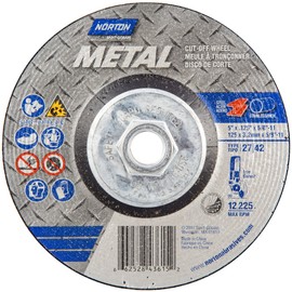 Depressed Ctr Whl, T27, 5x1/8x5/8-11