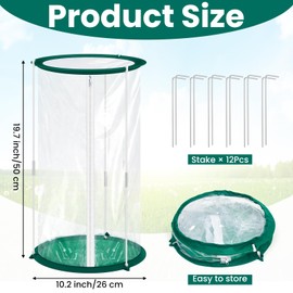 Nuanchu 4 Pieces Mini Greenhouse 19.7 x 10.2 Inch Portable Plant Flowers Mini Cover PVC Clear Greenhouse for Indoor Outdoor Gardening