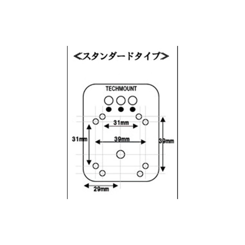 キジマ(Kijima) バイクパーツ コントロールマウント TECHMOUNT 3.5インチステー TM-31001