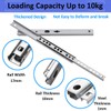 LKRXW 2 Pair (4Pcs) 17mm Drawer Runners 214mm Drawer Rail
