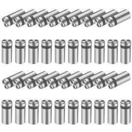 40pcs Standoff Screws (1/2 in. Dia x 1 in. Total Length), Stainless Steel Advertising Scews. Wall Mounting Standoff Screws for Acrylic Frame, Sign and Pictures