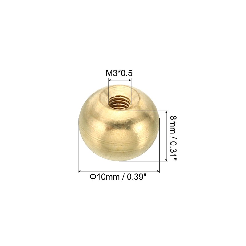 PATIKIL M3 x 0.5 Thread Cap Nuts Button 20 Pack