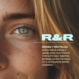 Contorno de Ojos en Gel Anti-Ojeras, Bolsas y Arrugas  Antioxidante, Hidratante, Reafirmante y Antiinflamatorio con T Verde, Vitamina E y Hamamelis...