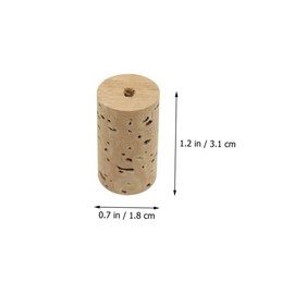 FUNOMOCYA 3Pcs Natural Wooden Flute Head Corks Durable Flute Repair Parts Lightweight and Convenient for Easy Installation Khaki Color