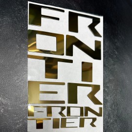 Advanced Trims SET OF 2: TAILGATE + HOOD Gold Raised Letters 2022 2023 2024 2025 Frontier