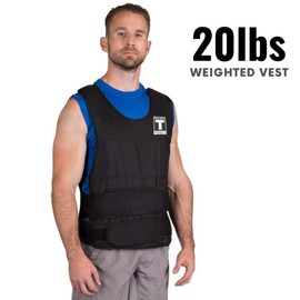 Body-Solid Tools (BSTWVP20) Weighted Vest, Weight Vests for Training, Crossfit, and Cardio Workouts, Adjustable from 1-1/4 lbs to 20 lbs