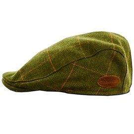Classic Irish Tweed Cap. Traditional Irish Flat Cap from Donegal, Green, Large