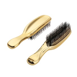INTOPOP Hair Brush, Gold Plated Scalp Brush, 2 in 1, Wet & Dry Massage, Comb, Scalp Care, Tangle-free, Hair Care, Massage Brush, Lightweight, Gift, 01-Gold Plated