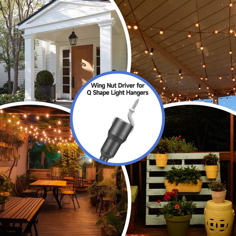 SmallCat 3 PCS Large Slotted Hurricane Wingnut Driver, 1/4" Hex