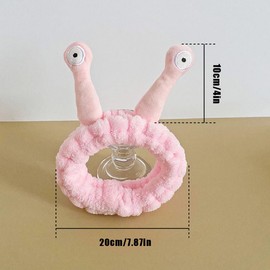 BHIPKOT Headband Face Wash Palm Snail Spa Headband Cosmetic Woman Headband Cartoon Coral Cute Velvet Elastic Headband Accessories Face Washing Creative Hair