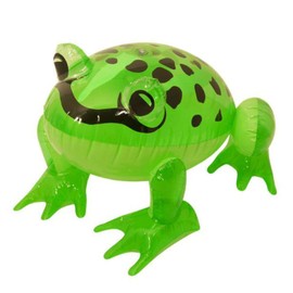 2 x HENBRANDT Inflatable Green Frog 39cm - Great scene setter
