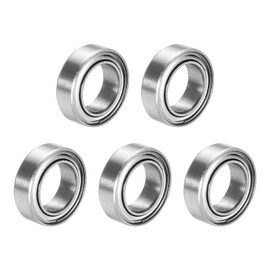 sourcing map 5Pcs SMR106ZZ Stainless Steel Ball Bearing 6mm x 10mm x 3mm Double Shielded Bearings (ABEC3)