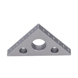 Aladeno Triangle Ruler, Aluminum Alloy Right Angle Ruler, 45/90 Degree, Imperial and Metric Scale, Carpenter's Square Measuring Tool, Woodworking Tools for