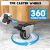 Suemisi 1.5 inch Caster Wheels with Brake, Heavy Duty Casters,Swivel