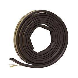 Premium EPDM Rubber Self-Stick Weatherseal Bulb, 5/16" W, 1/4" T, 17 ft L, Brown