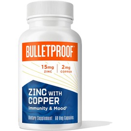 Bulletproof Zinc with Copper, Reliable and Quick Source of Energy (60 Capsules)