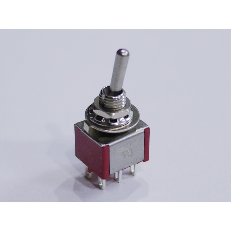 Mini Switch for Guitars/Effectors/Electronic Circuits ON-ON Type, 2 Circuits, 2