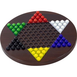 Printed Dark Maple Chinese Checkers - Made in USA