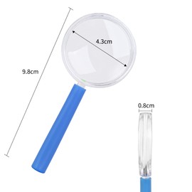 GOLDGE Pack of 12 Magnifying Glasses Children's Magnifying Glasses Toy Party Bags for Children Plastic Acrylic Party Children's Birthday Gift