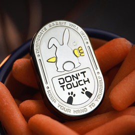 HIDEDC Rabbit Fidget Slider, Dinging Fidget Toys Adults Haptic Coin Infinite Rotation Push, EDC Fidget Toys Sensory Toy for Adults, Executive Desk Toy for Keep Focus & Stress Relief (Silver)