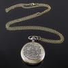 Nostalgia Movie Theme Design Alloy Quartz Pocket Watch with Necklace