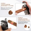 FANKAI Cigar Lighter with Cigar Cutter V Cut, Torch Lighter