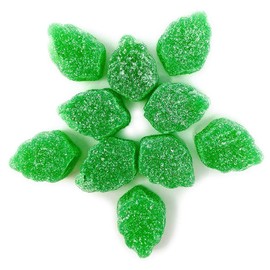 SweetGourmet Candy Spearmint Leaves | Green Jelly Spearmint Bulk Candy | 5 Pounds
