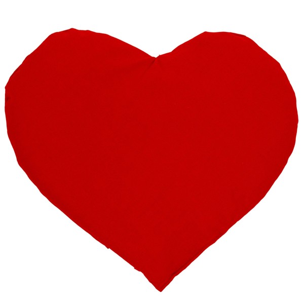 Organic Spelt Cushion Heart Approx. 30 x 25 cm – Red – Spelt Heat Cushion – Grain Cushion – A Charming Gift