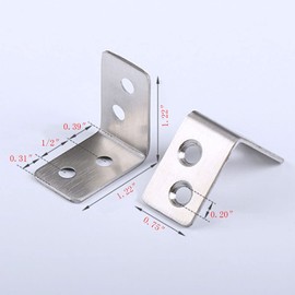 NNNJunhua Stainless Steel Angle Bracket Reverse Hole External Wrap Heavy Duty Corner Brace L Shape 90 Degree Joints Repair and Fixed Connection Accessories 8 Pieces (31×31×19mm)