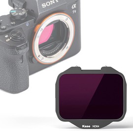 Kase Clip-in ND64 ND1.8 - Filtro de 6 paradas, cámara incorporada ND Filtro óptico para cámara Sony Alpha A7/A7 II/A7 III/A7R/A7R II/A7R III/A7R III/A7R IV/A7S/A7S II/A7S III/A9/A9 II/FX3
