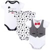Little Treasure Bodis unisex de algodón para bebé, Gentleman, 12-18