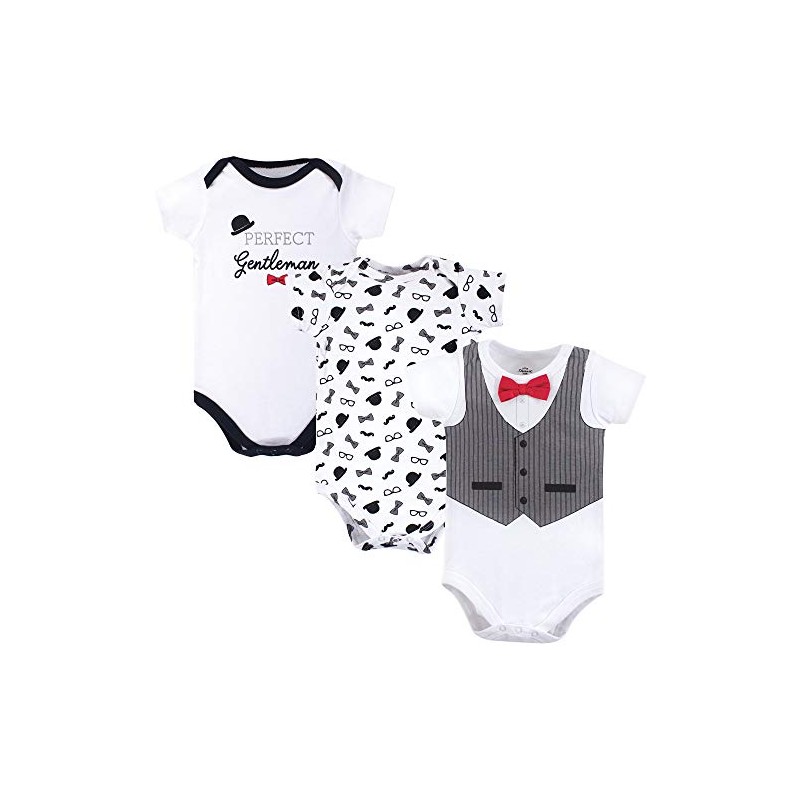 Little Treasure Bodis unisex de algodón para bebé, Gentleman, 12-18