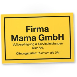 DankeDir! Firma Mama GmbH Schild - Geschenkidee Geburtstagsgeschenk Mama Wanddeko Wohnzimmer Schlafzimmer süßes Geschenk Mutter - kleine Aufmerksamkeit Deko das Haus