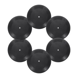 sourcing map 6Pcs Blank Vinyl Records 10 Inch Fake Record Vintage Decoration, PVC Plain Faux Blank Vinyl Records, Retro Vinyl Records for Home Studio Room Wall Aesthetic