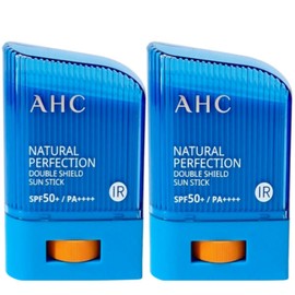 AHC 내추럴 퍼펙션 더블쉴드 선스틱(대용량) 22g x 2개 백탁없는 워터프루프선크림 끈적임없는 AHC Natural Perfection Double Shield Sunscreen Stick (Large Size) 22g x 2 pieces Non-White Cast Waterproof Sunscreen Non-Sticky