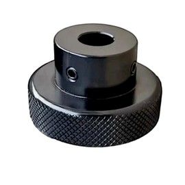 CHANCS Aluminium Alloy Black Handwheel 50mm(2") OD 10mm Bore Knurling Handwheel Stepper Motor Fine-Tuning Handwheel