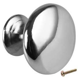 ASelected 20Pcs Cabinet Knob 30MM Polished Chrome Kitchen Cupboard Door Knobs - Silver Round Mushroom Door Handles for Cabinet Wardrobe Drawer Cupboards Bedroom Bathroom Furniture