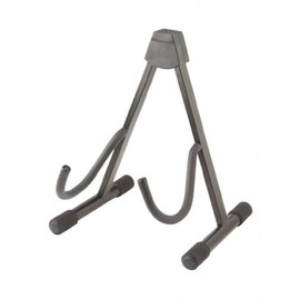 Stagg SG-A107BK Foldable A Stand for Acoustic, Electric, Bass Guitar with Two Cradling Hooks & Back Rest - Black