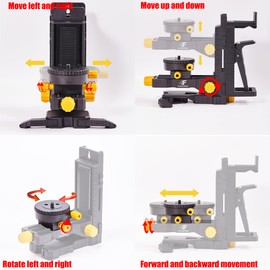FenorGan laser level accessory kit 360 ° base, upgraded base stability bracket, with 5/8-inch threaded interface, multifunctional magnetic rotating base with tilt angle adjustment and adjustable clamp