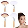 BOHUIZ 4 Pcs Facial Fan Brush for Women Girls, Facial